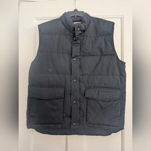 MENS CABELAS PREMIUM NORTHERN GOOSE DOWN PUFFER VEST, GRAY MEDIUM